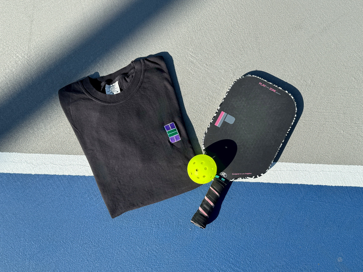 Premium Embroidered Pickleball Court Tee