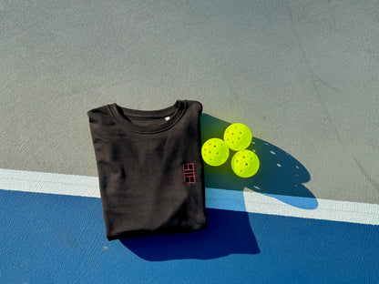 NEON Pink Embroidered Pickleball Court Sweatshirt